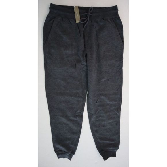 J. Crew BJ349 SBL Men's Sz S Black/Gray Pacific Fleece Jogger Sweatpants $80 - Picture 1 of 9
